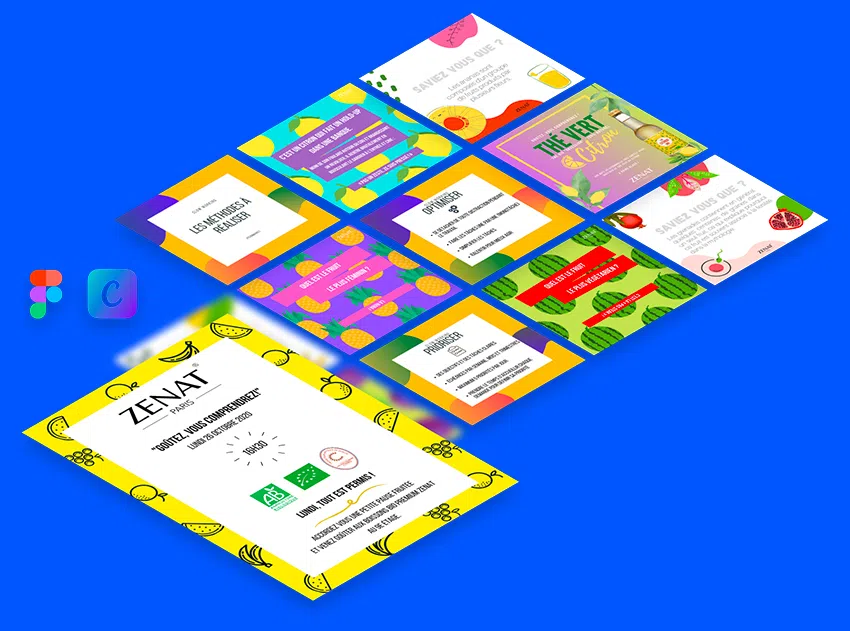 Créations pour les réseaux sociaux Divers publications de réseaux sociaux de Léo Molinet